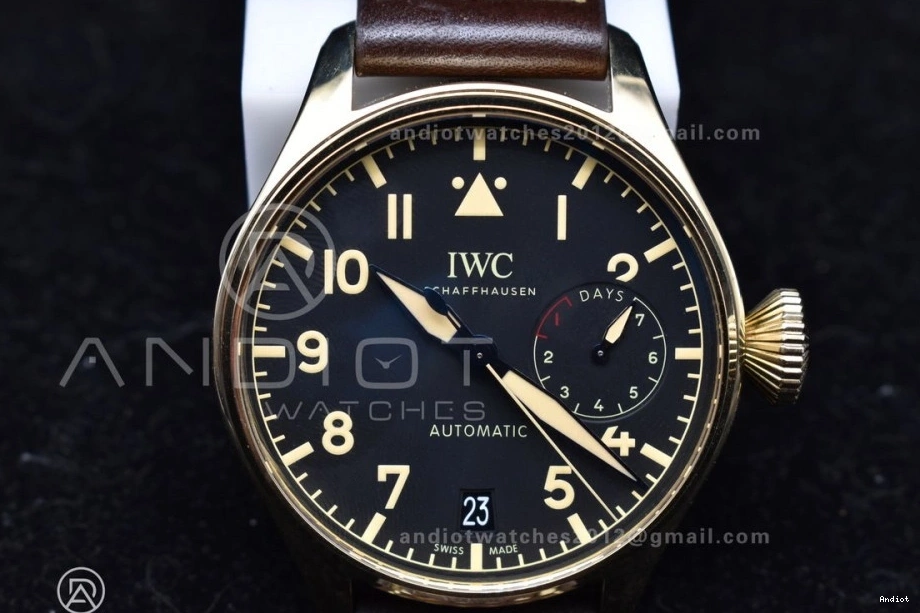 ZF Best Brown on Dial Edition IW501005 UrbanChic Strap Big Real Black Bronze 519 Leather 1:1 A Pilot 0713